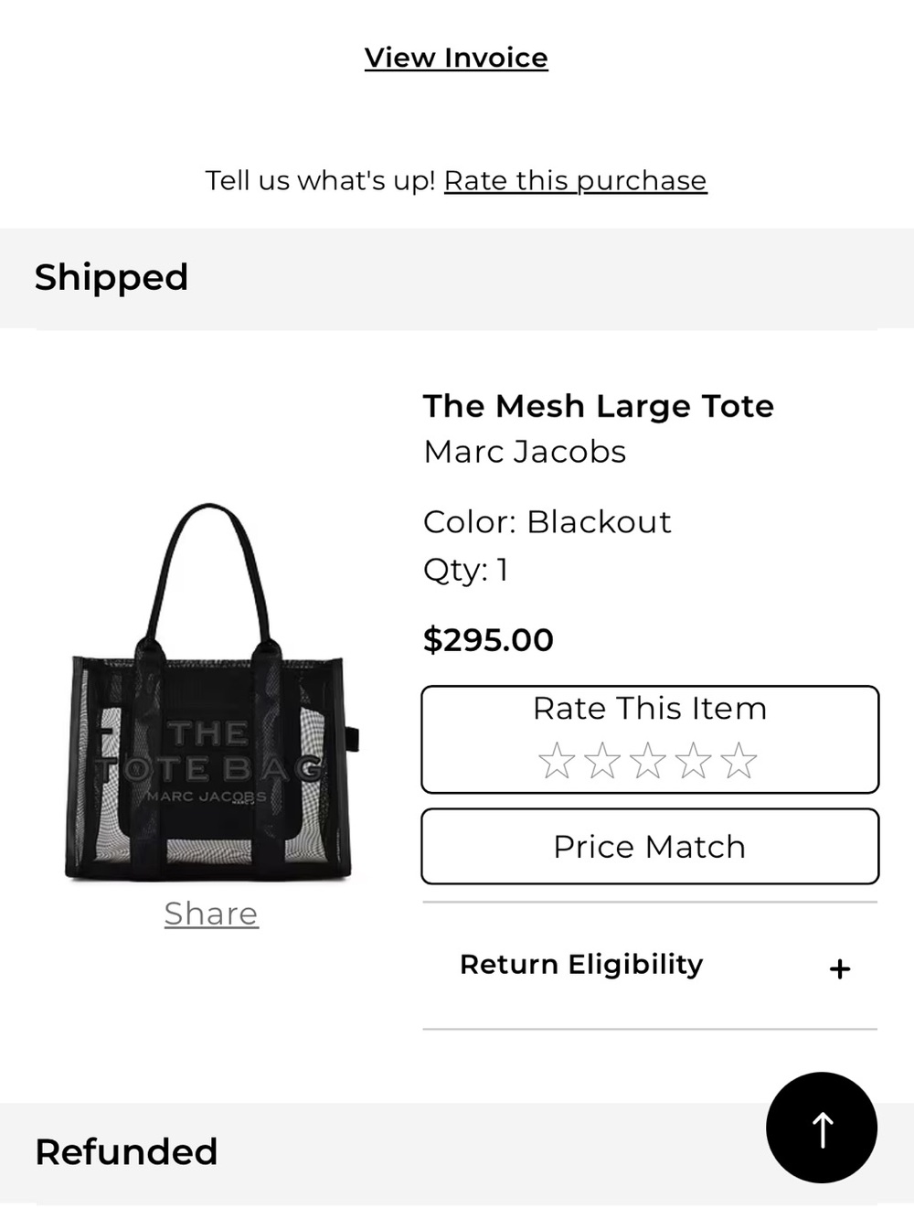 EUC Marc Jacobs Black Mesh 'The Tote Bag' Large Tote - Picture 10 of 10